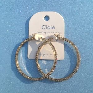 ⛔️SOLD⛔️Colorful Bejeweled Hoop Earrings